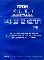 FERRARI 400 AUTOMATIC 400 GT CATALOGO PARTI DI RICAMBIO (CAT. N.198/80)
