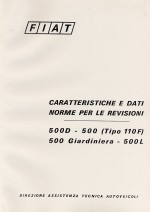 FIAT 500 D, 500 (TIPO 110 F), 500 GIARDINIERA, 500 L