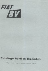 FIAT 8V CATALOGO PARTI DI RICAMBIO