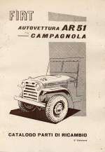 FIAT AUTOVETTURA AR 51 CATALOGO PARTI DI RICAMBIO