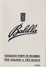 FIAT BALILLA CATALOGO PARTI DI RICAMBIO PER CHASSIS A TRE MARCE