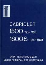 FIAT CABRIOLET 1500 TIPO 118K / 1600S TIPO 118SB