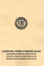 FIAT CATALOGO PARTI DI RICAMBIO PER CHASSIS MOD. 525 S 525 N