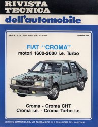 FIAT CROMA MOTORI 1600-2000 I.E. TURBO CROMA - CROMA CHT - CROMA I.E. - CROMA TURBO I.E.