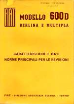 FIAT MODELLO 600 D BERLINA E MULTIPLA (ORIGINALE)