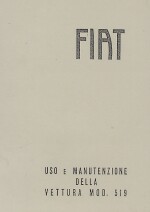 FIAT VETTURA MOD. 519 USO E MANUTENZIONE