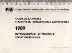 GUIDE DE LA PRESSE SPORTIVE INTERNATIONALE AUTPMOBILE 1989