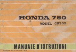 HONDA 750 MANUALE D'ISTRUZIONI