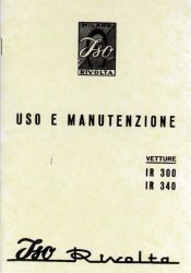 ISORIVOLTA IR 300 IR 340 USO E MANUTENZIONE