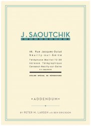 JACQUES SAOUTCHIK CARROSSIER ADDENDUM