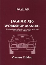 JAGUAR XJ6 WORKSHOP MANUAL 1986 TO 1994
