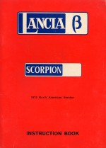 LANCIA BETA SCORPION INSTRUCTION BOOK (ORIGINALE)