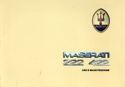 MASERATI 222 422 USO E MANUTENZIONE