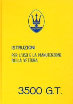 MASERATI 3500 G.T. ISTRUZIONI (RILEGATO)