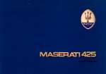 MASERATI 425 OWNER'S MANUAL