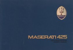 MASERATI 425 USO E MANUTENZIONE OWNER'S MANUAL (ORIGINALE)