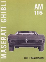 MASERATI GHIBLI AM 115 USO E MANUTENZIONE