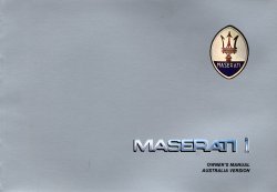 MASERATI I OWNER'S MANUAL AUSTRALIA VERSION (ORIGINALE)