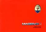 MASERATI I OWNER'S MANUAL - BETRIEBSANLEITUNG