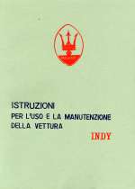 MASERATI INDY ISTRUZIONI PER L'USO E LA MANUTENZIONE DELLA VETTURA