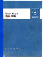 MERCEDES BENZ 190 SL SERVICE MANUAL