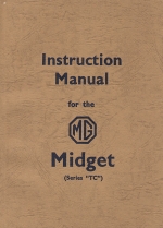 MG MIDGET SERIES TC INSTRUCTION MANUAL