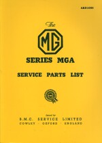 MG SERIES MGA SERVICE PARTS LIST