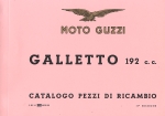 MOTO GUZZI GALLETTO 192 CC CATALOGO PEZZI DI RICAMBIO