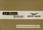 MOTO GUZZI LE MANS 1000 FAHRERHANDBUCH MIT BEDIENUNGSANLEITUNG