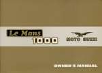 MOTO GUZZI LE MANS 1000 OWNER'S MANUAL