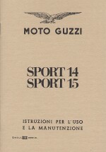 MOTO GUZZI SPORT 14, SPORT 15 USO MANUTENZIONE