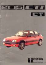 PEUGEOT 205 CTI CT DESCRIZIONE TECNICA