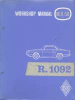 RENAULT R.1092 M.R. 56 WORKSHOP MANUAL