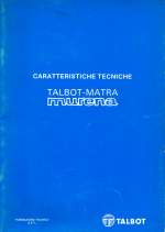 TALBOT MATRA MURENA CARATTERISTICHE TECNICHE