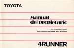 TOYOTA 4RUNNER MANUAL DEL PROPIETARIO (ORIGINALE)