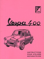 VESPA 400 INSTRUCTIONS POUR ATELIERS REPARATEURS