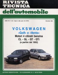 VOLKSWAGEN GOLF E VENTO MOTORI 4 CILINDRI BENZINA CL - GL - GT - GTI (A PARTIRE DAL 1992)